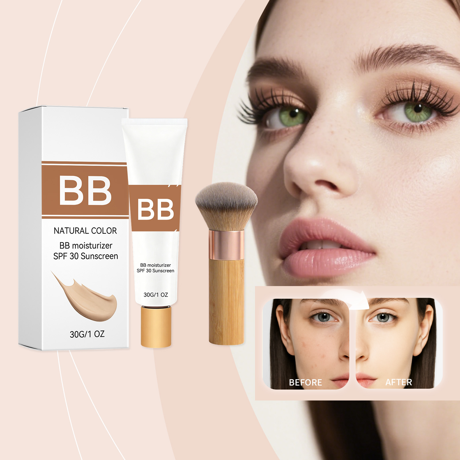 Face Moisturizer Spf - SPF 30 Getönte Feuchtigkeitscreme BB Cream