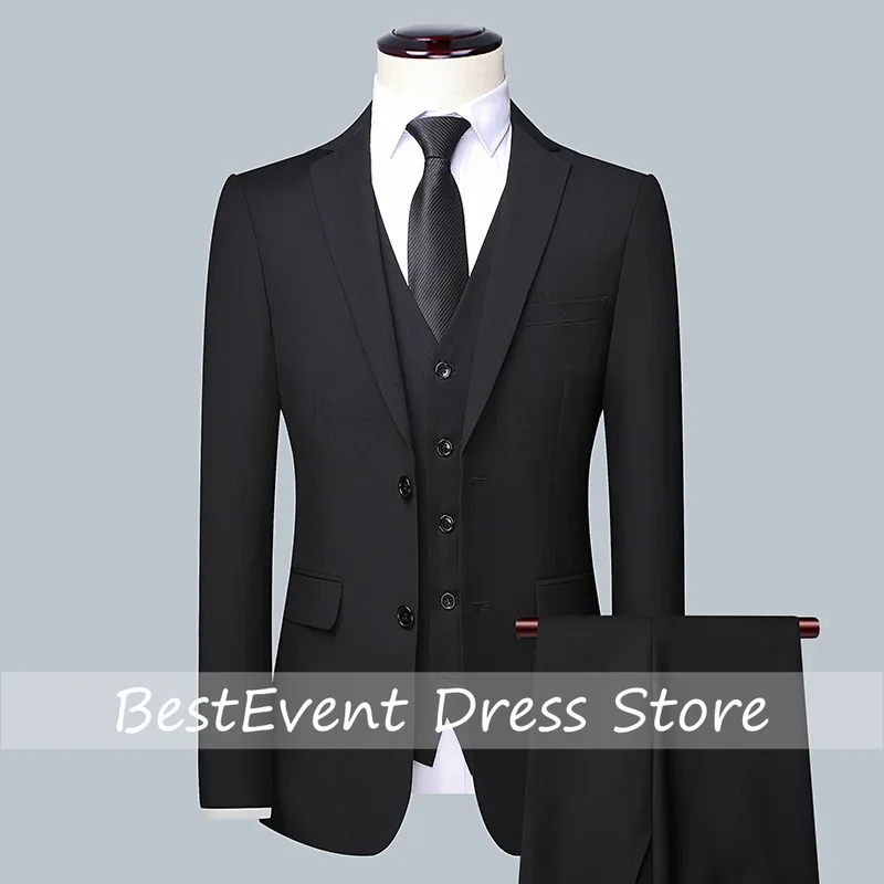 Men'S Grooming Trends - Herren Einfarbiger Business-Anzug 2026 Hochwertige Mode