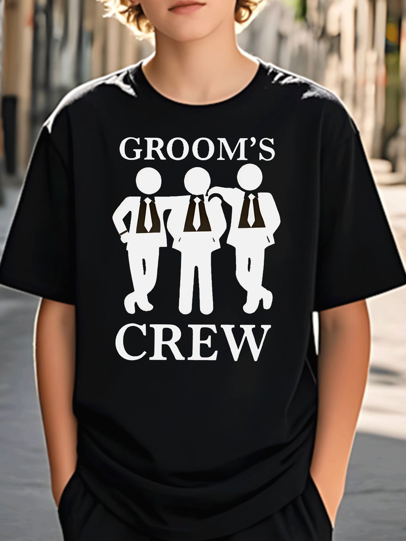 Men'S Grooming Trends - Grooms Crew Hochzeits-Silhouetten-T-Shirts aus Baumwolle für