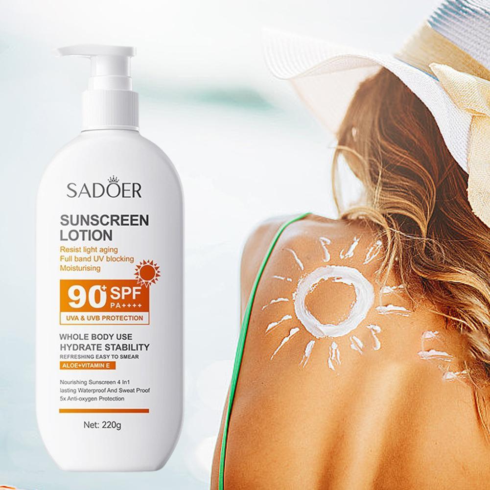Face Moisturizer Spf - 220 g Sonnenschutzcreme LSF 90+ UV-blockierend,
