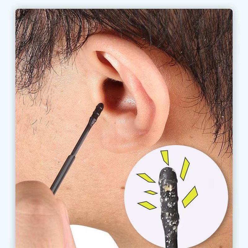 Ear Wax Remover - 20 Stück selbstklebender Einweg-Ohrengrabstab für die