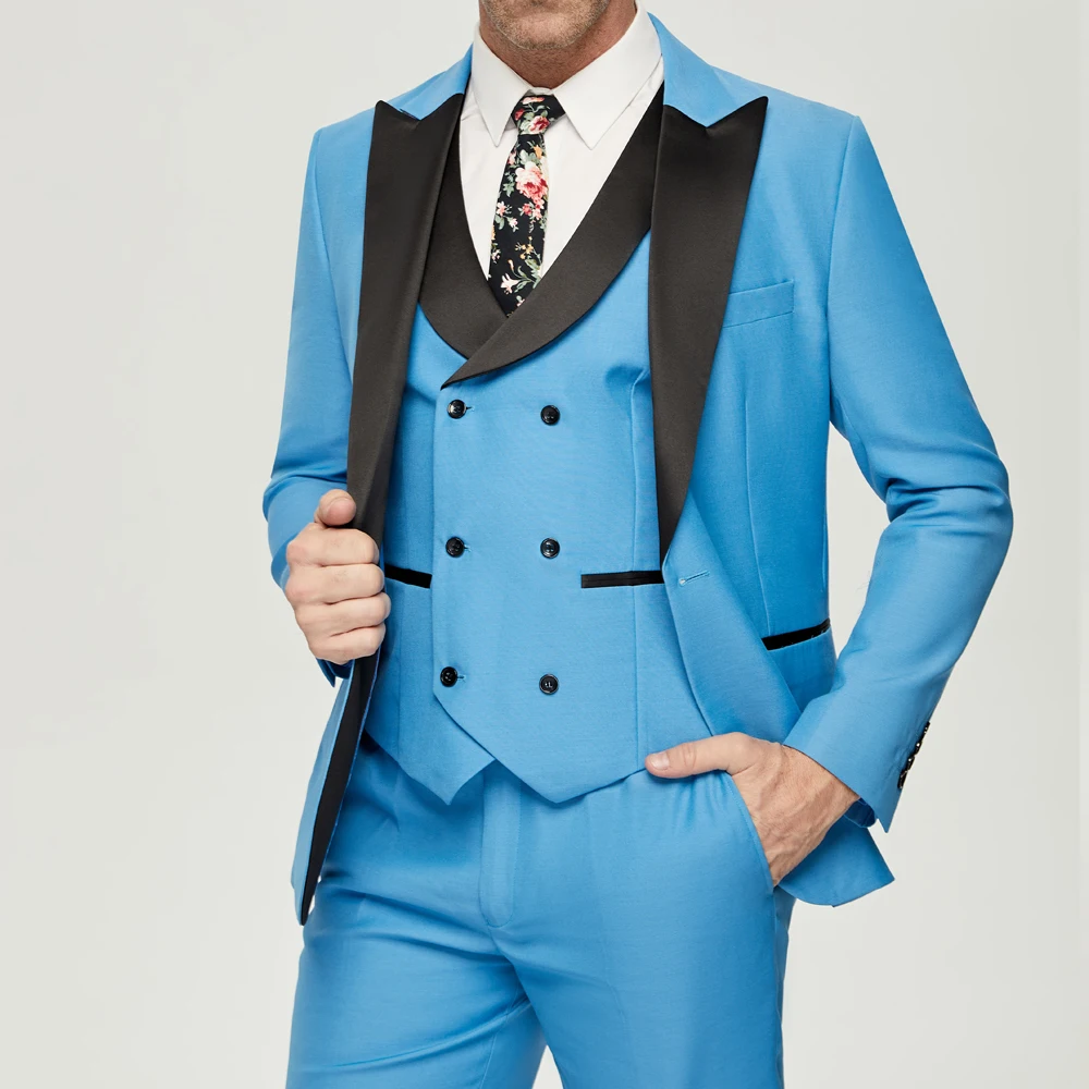 Blaue Herrenanzüge 3-teilig He – Men'S Grooming Studio Bewertung und Preis