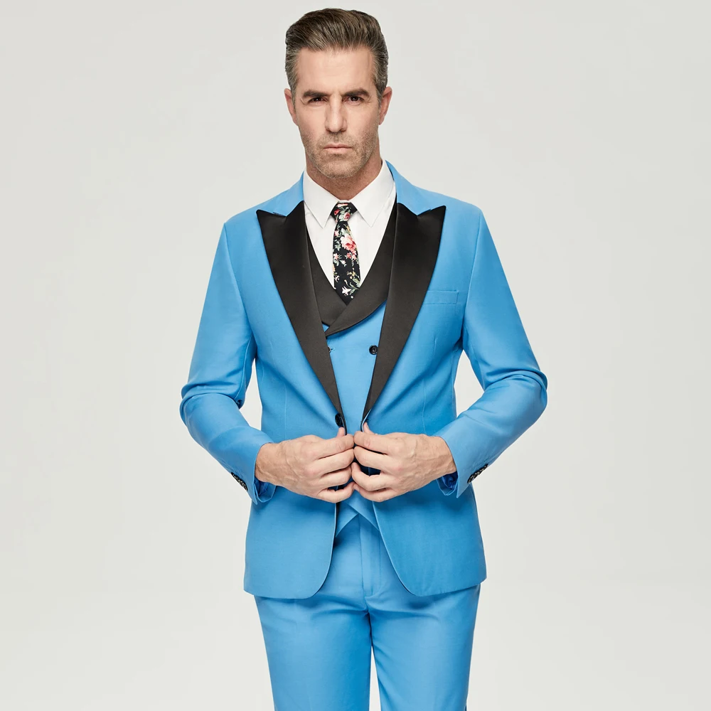 Blaue Herrenanzüge 3-teilig He – Men'S Grooming Studio Bewertung und Preis