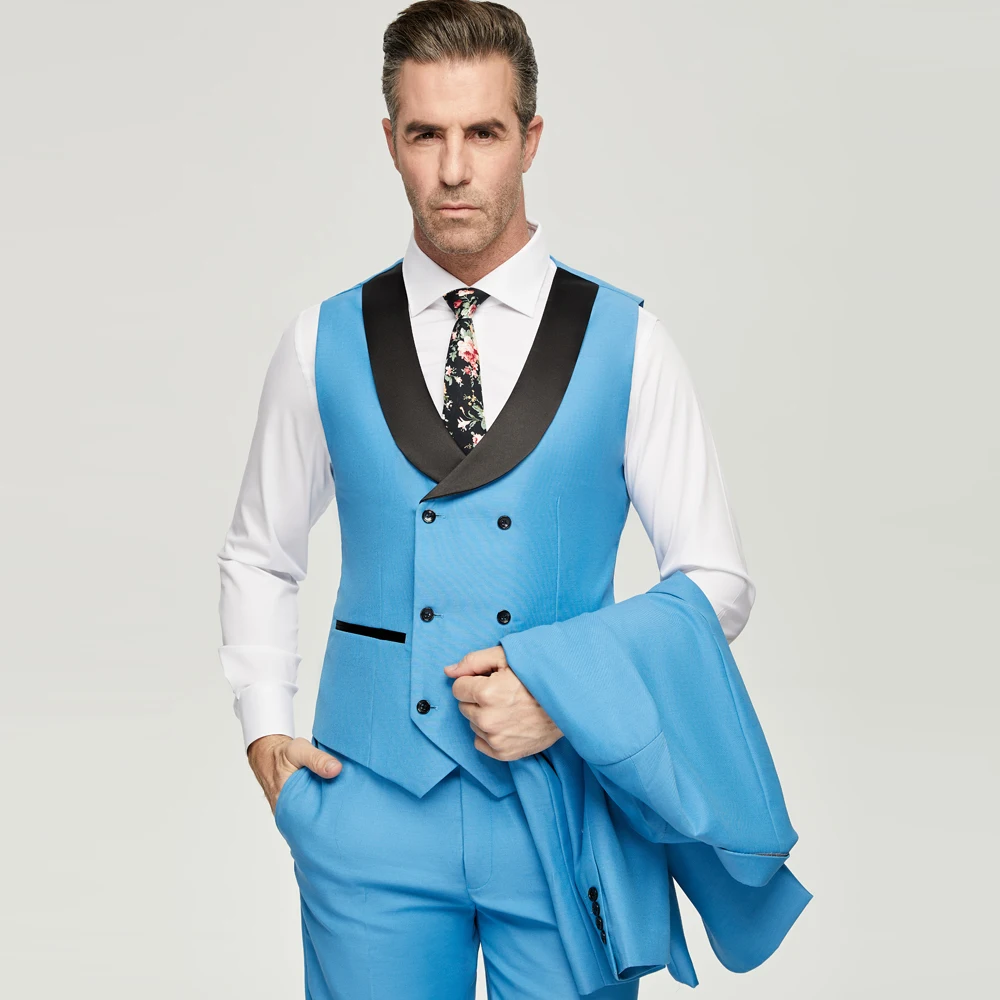 Blaue Herrenanzüge 3-teilig He – Men'S Grooming Studio Bewertung und Preis